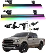 BJOHQ Electric Running Boards Compatible for Ford Ranger 2015-2022 with Light, SUV, Off-Road & Pickup Trucks - Retractable Truck Steps & Nerf Bars