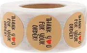 Gadpiparty 1Roll Decorative Seal Stickers Self Adhesive Thank You Labels for Baking and Party Favors Multi Function Stickers for Celebrations