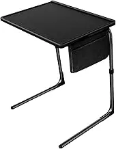 Totnz TV Tray Table, Folding TV Dinner Table Comfortable Folding Table with 3 Tilt Angle Adjustments for Eating Snack Food, Stowaway Laptop Stand,Black