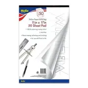 Helix Vellum Paper Pad for Art Sketching and Tracing White Translucent 100% R...