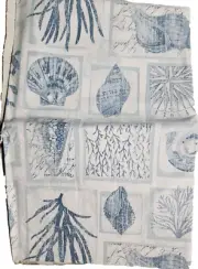 Flannel Back Vinyl Printed Tablecloth 52"x90" (6-8 people) SEALIFE SQUARES,AP