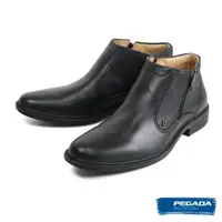 在飛比找momo購物網優惠-【PEGADA】側面拉鍊壓紋造型休閒短靴 黑色(125397