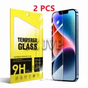 2x Tempered Glass Screen Protector For iPhone 16 15 14 13 12 11 Pro XS Max XR 8