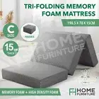 Folding Memory Foam Mattress Sofa Bed Trifold Sleeping Camping Floor Mat Cushion