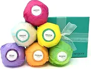 Bath Bombs Gift Set for Stress Relief & Relaxation - 4 oz Bombs - Natural Aromatherapy
