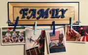 Hand Made String Nail Wall Art Custom Family Picture Hanger Rustic