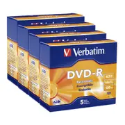 20pc Verbatim DVD-R 4.7GB 16x Speed Blank Discs Media/Data Storage w/Jewel Case