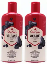 2 Old Spice VOLCANO with CHARCOAL Shampoo Men, 12 Oz.