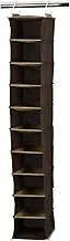 Household Essentials 66032 Hanging Shoe Storage Organizer for Closets | 10 Pocket Coffee Linen