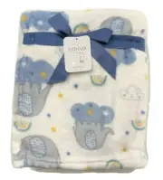 BLANKET PLUSH - DUCK DUCK GOOSE BOYS - ELEPHANT RAINBOW - BABY TODDLER CRIB BED