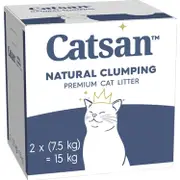 Catsan Natural Clumping Clay Cat Litter (15kg)