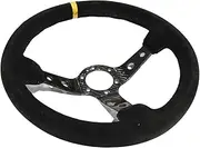 13 Inch 340MM Car Steering Wheel Suede+Carbon Fiber Support Drift Racing Game Steering Wheel Universal For Racing