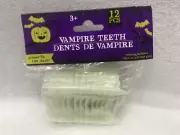 Halloween Vampire Teeth Glow In The Dark Costume Party Accessories 12PC