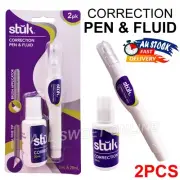 2x Liquid Paper Correction Set Fluid Liquid Paper Pen White Out Stationery AU