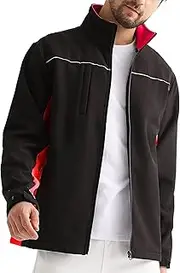 [BIG BEE] Panel Softshell Jacket Fleece Lined Black Aqua Red Lime Purple
