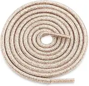 [WEGOODZF] Round Glitter Shoe Laces: Shiny Metallic Sparkle Shoe Strings - 2 Pair