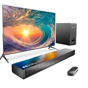 Sound Bar for Smart TV with Dolby Atmos, 190W Peak Power Soundbar with Subwoofer