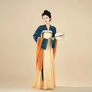 [JIMINISO] Tang Dynasty Elegant Cosplay Hanfu Dress 2 Piece Suit Chinese Traditional Dress Female Restoration Ancient Costumes