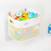 Ligereza Quick Scoop Baby Mesh Bath Toy Storage, 2X Capacity & Large Opening Bath Toy Organizer, Baby Bath Gift Bathtub Toy Holder, Toy Storage for Toddlers (White