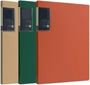 File Folder 3 Pcs A4 Folder with Transparent Inserts 30 Page PP Data Book Multicolor Contract Document Organizer File Expanding