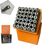 HimaPro Number and Letter Stamp Set 36 PCs Lowercase Industrial Grade Letters 'a'-'z', &', 0'-'9' in a Plastic Box (3mm - 1/8 Inch)