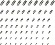70 Pcs Chain Connector Clasp Stainless Steel Bead Ball Fastener for Keychain Nec