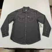 NEW Marc Ecko Cut & Sew Shirt Mens Large Button Up Western Casual NWT $49.50