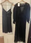 Brand New Zimmerman Black Lovelorn Cape Shoulder Dress in Size 0