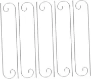 Yardenfun 10pcs Garden Decoration Hook Hook Flower Basket Hanger Heavy Duty Flower Basket Stand Plant Stand Hanger Heavy Duty Garden Stake Bird Feeder Pole Bird Feeder Stake Silver Iron