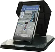 Dashboard Phone Mount – Sun Shield Holder, Auto Mobile Cradle, Car Tablet Bracket | Flexible Screen Phone Holder System, Adjustable Mount for Navigation Smartphones Tablets Driving Safety