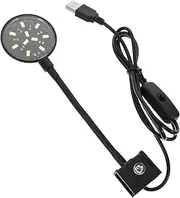 Kisangel Fish Tank USB Light Goldfish Tank Accessory Aquarium Light Clip on Aquarium Supplies Water Fish Lamp Abs Black