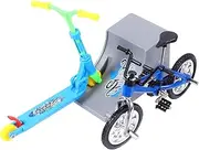 Kisangel 1Set Mini Finger Bike Scooter Educational Board Game for Finger Coordination Training Desk Relaxation Present for Sports Lovers Collectors
