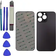 14 Pro Max Back Glass Replacement for iPhone 14 pro Max Rear Back Glass Panel Replacement with Pre-Installed Adhesive and Camera Glass Lens + Reparing Tools (Space Black)