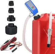 KOULATE Portable Electric Fuel Tank Siphon Hose Transfer Pump with Nozzle Battery Powered Operated, Gas Cans for Gasoline, Diesel, Kerosene, Water and Liquid,Fits All Size Gas Cans (FN802(blue))