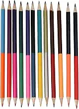 12 Pieces Checking Pencils Red and Blue Pencils Double Colored Pencil Erasable Pencils Pre Sharpened for Drawing Writing Correcting Homework (12=24 Color Double Colored Pencils)