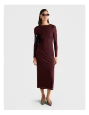 [Forever New] Ally Long Sleeves Mesh Dress in Red