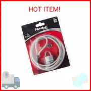 Master Lock 715DAT Braided Steel Car Cover Cable with Laminated Steel Padlock, 7