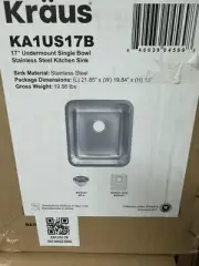 Kraus Dex 16.88-in L x 18.75-in W Stainless Steel Undermount Bar Sink
