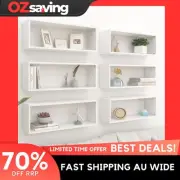 Wall Cube Shelves 6 pcs White 60x15x23 cm Storage Display Sturdy Decor 7135