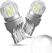 MeiKeL 2Pcs T20 7443 W21/5W 7440 W21W LED Bulb Fit for Lada Audi BMW Volkswagen Ford White Red DRL Daytime Running Light Backup Lamp (Emitting Color : White)