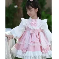 在飛比找蝦皮購物優惠-枝芽爆款2024春季新款童裝女童蘿莉塔公主裙兒童可愛Loli
