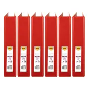 6x Marbig Clearview 2 D-Ring Insert Binder A4 File 38mm Document Organiser Red