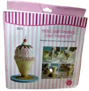 Vintage Baking expert S672 Tiers And Spheres Cake Frame Kit, Bakery 3-D