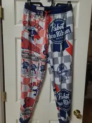 NEW Pabst Blue Ribbon PBR Men's Jogger Sleep / Casual / Lounge Pants Size M