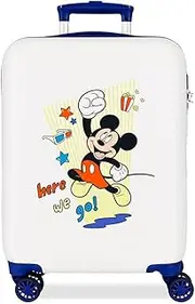 Joumma Disney Mickey & Minnie Cabin Suitcase Multicolor 38 x 55 x 20 cm Rigid 2 kg Combination Lock Side ABS 2 kg 35L Hand Luggage, Multicoloured, One Size, Cabin Suitcase, Multicoloured, One Size