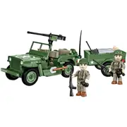 WW2 - Willys MB & Trailer, 200 Pieces