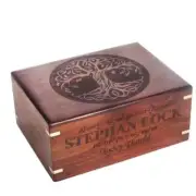 Pet Urn Custom Adult Cremation Keepsake Box Personalized Rosewood Tree of Life