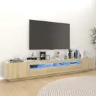 TV Cabinet with LED Lights Sonoma Oak 260x35x40 cm vidaXL