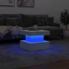 Coffee Table With RGB LED Lights Sofa Couch Accent Tables Side Desk Durable