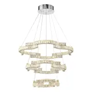 Jura Modern Pendant Hanging Lamp Light Crystal Stainless Steel Chrome Gloss